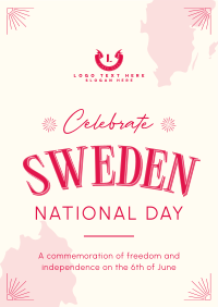 Conventional Sweden National Day Poster Design