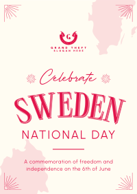 Conventional Sweden National Day Poster Image Preview