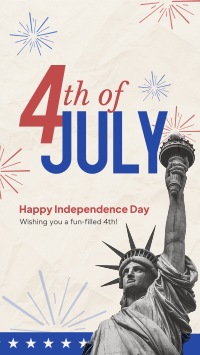 Fourth of July Greeting Facebook story Image Preview