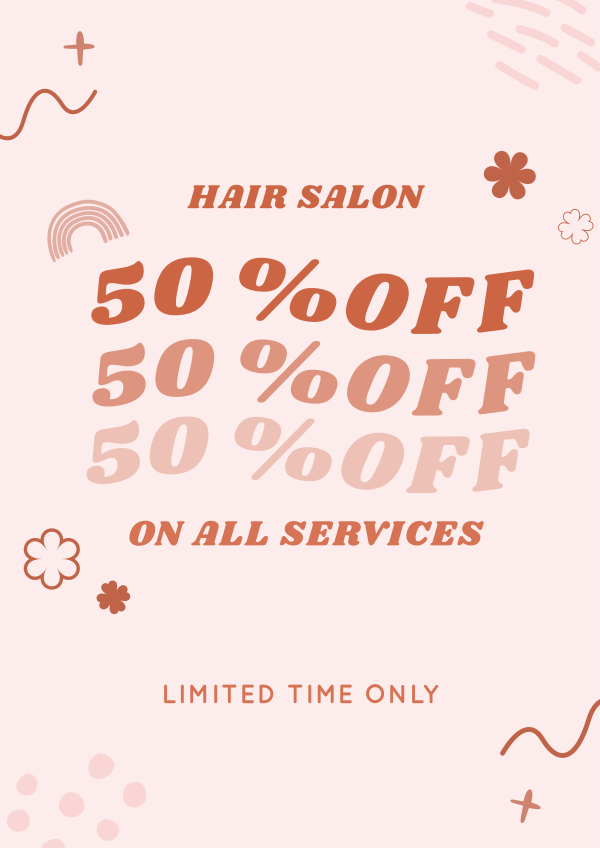Discount on Salon Services Flyer Design Image Preview
