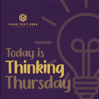 Minimalist Light Bulb Thinking Thursday Instagram post Image Preview