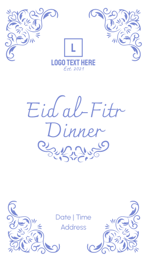 Fancy Eid Dinner Instagram story
