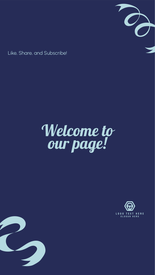 Welcome Ribbons Instagram Story Design Image Preview