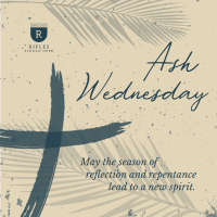 Greetings Ash Wednesday Instagram Post Design