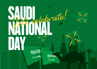 Saudi Day Celebration Postcard Image Preview