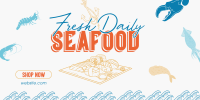 Fun Seafood Restaurant Twitter post Image Preview