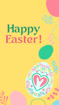 Eggs and Flowers Easter Greeting Instagram Reel Design