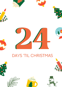 Quirky Christmas Countdown Poster Image Preview