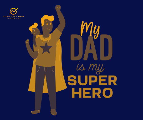Superhero Dad Facebook Post Design Image Preview