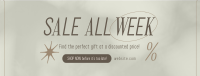 Minimalist Week Sale Facebook cover Image Preview