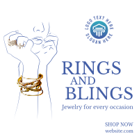Rings and Blings Instagram Post Design
