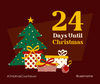 Festive Christmas Countdown Facebook Post Design