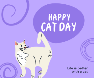 Swirly Cat Day Facebook post Image Preview