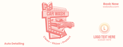 Car Wash Signage Facebook cover Image Preview