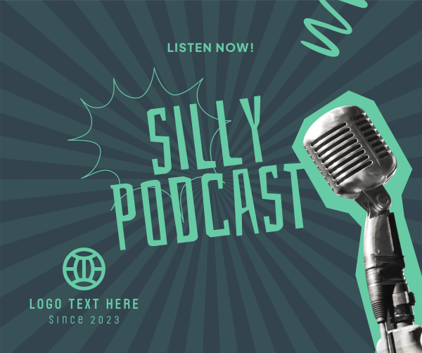 Silly Podcast Facebook Post Design Image Preview