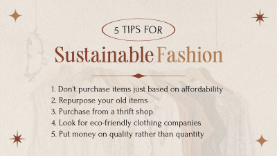 Stylish Chic Sustainable Fashion Tips Facebook event cover Image Preview