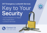 Locksmith Shop Services Postcard Preview