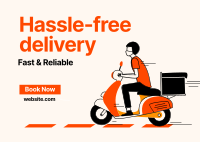 Hassle-Free Delivery  Postcard Design