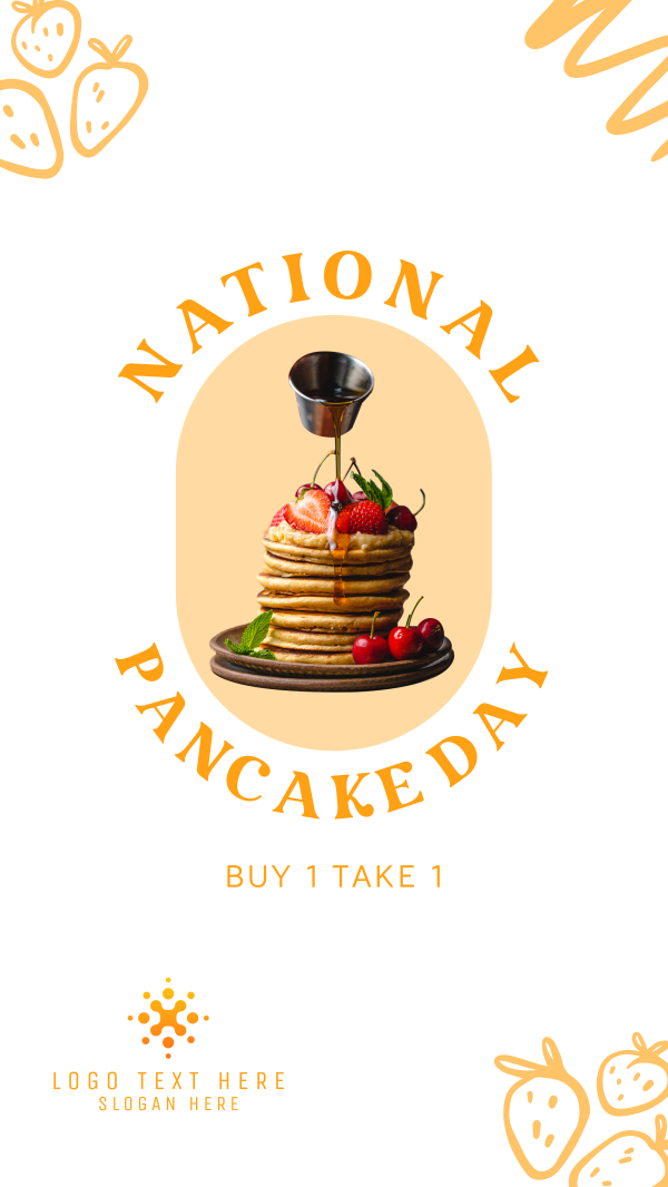 Strawberry Pancake Facebook Story Design