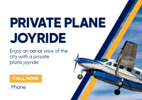 Private Plane Joyride Postcard Image Preview