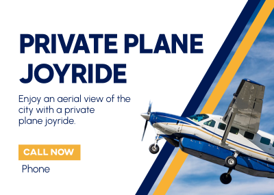 Private Plane Joyride Postcard Image Preview
