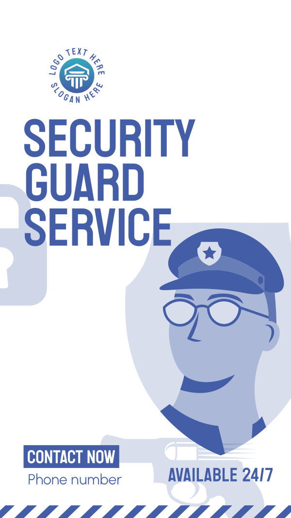 Security Guard Job Instagram Story Design Image Preview