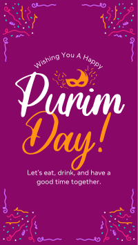 Purim Flo Mask Facebook Story Image Preview