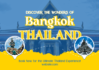 Thailand Travel Tour Postcard Design
