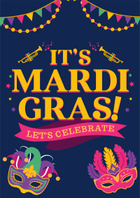 Modern Mardi Gras Poster Image Preview