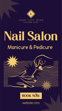 Groovy Nail Salon Instagram Reel Design