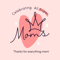 Super Moms Greeting Instagram post Image Preview