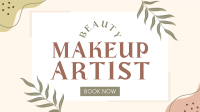 Book a Makeup Artist Facebook Event Cover Design