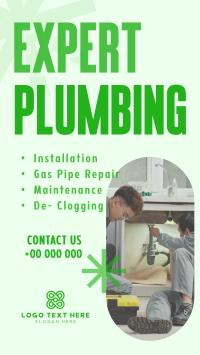 Expert Plumbing TikTok Video Design