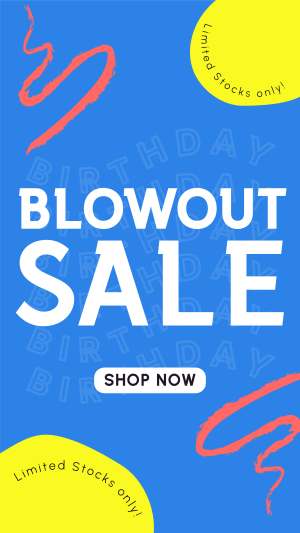 Hey hey Happy Birthday Sale Facebook story Image Preview