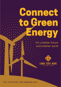 Green Energy Silhouette Flyer Preview