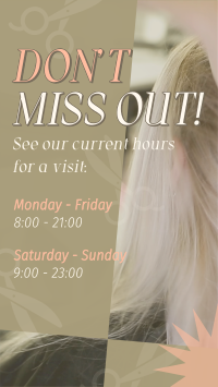 Salon Hours Facebook story Image Preview