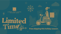 Christmas Shipping Facebook Event Cover Design