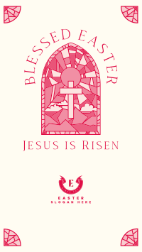 Easter Stained Glass Instagram Reel Image Preview