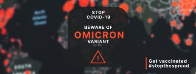 Beware Of Omicron Facebook cover Image Preview