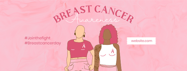 Breast Cancer Survivor Facebook Cover Design Image Preview