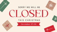 Christmas Closed Holiday Facebook Event Cover Design