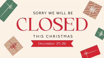 Christmas Closed Holiday Facebook event cover Image Preview