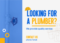 Professional Plumbing Postcard Image Preview