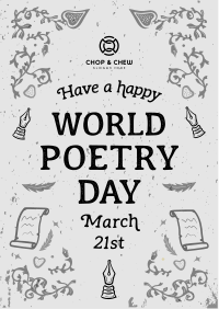 World Poetry Day Flyer Design