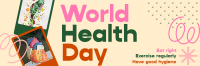 Retro World Health Day Twitter header (cover) Image Preview