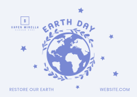 Restore Earth Day Postcard Image Preview