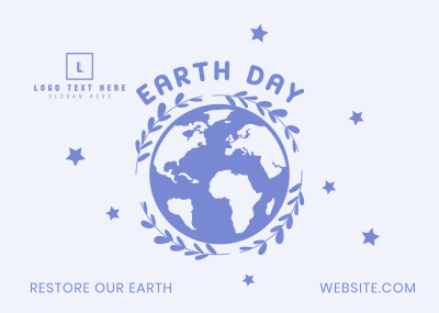 Restore Earth Day Postcard Image Preview