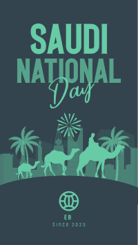 Celebrate Saudi National Day Facebook Story Design