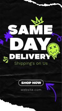 Same Day Delivery Facebook Story Design