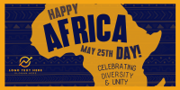 Africa Day Greeting Twitter Post Design